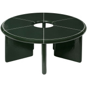 1104270814 Ferm Living Deya круглый журнальный стол с сегментированной столешницей и центральной опорой