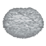 абажур из перьев светло-серого цвета