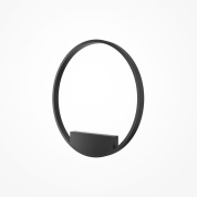 настенный светильник в виде крупного кольца черного цвета