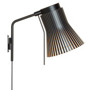 настенный светильник с абажуром из тёмного шпона на поворотном кронштейне