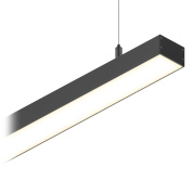 подвесной линейный светильник из алюминиевого профиля с равномерным направленным светом