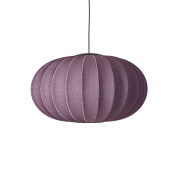 KWO76 BU LED Made by Hand Knit-Wit Подвесной светильник с овальным текстильным абажуром бордового цвета с LED
