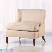 Severn Lounge Chair-Beige Leather Global Views кресло