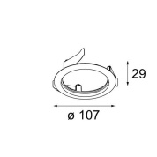 встраиваемый фланец для потолочного светильника