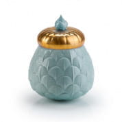 Lolita charlotte scented candle - aquamarine & gold ароматическая свеча, Villari