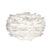 абажур из белых перьев диаметром 35 см