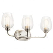 Valserrano 24" 3 Light Vanity Light Clear Seeded Glass Brushed Nickel настенный светильник 45129NICS Kichler