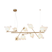 подвесной светильник с ветвящейся конструкцией и матовыми плафонами