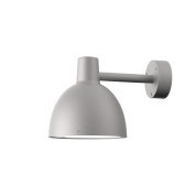 уличный настенно-потолочный светильник с полукруглым плафоном серого цвета