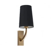 29681-21 REM OLD GOLD WALL LAMP BLACK LAMPSHADE настенный светильник Faro barcelona