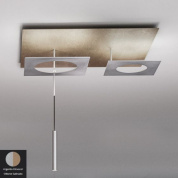 PETRA-P3AEOT Icone Petra PLAFONIERA 42+13W 3000K ARGENTO ETRUSCO -OTTONE SATI Потолочный светильник