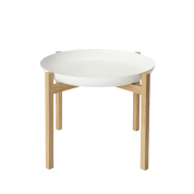 2903-0100 Table Set Design House Stockholm Низкий белый столик на деревянных ножках в скандинавском стиле