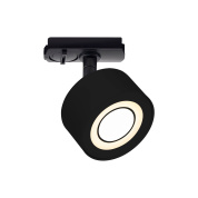 трековый прожектор цилиндрический черного цвета для однофазного шинопровода