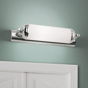 настенная подсветка в ретро-стиле с опаловым овальным плафоном и хромированной рамкой