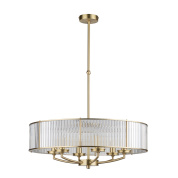 шестиламповый подвесной светильник с круговым стеклянным кольцом