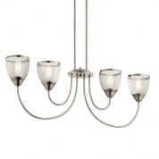 Voclain 4 Light Linear Chandelier Brushed Nickel люстра 52273NI Kichler