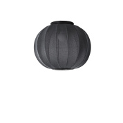 KW45 BL CW Knit-Wit Made By Hand Круглый потолочный светильник с чёрным тканевым плафоном