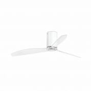 32038WP Faro MINI TUBE FAN Shiny white/transparent ceiling fan with DC motor SMART люстра-вентилятор блестящий белый