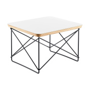 20119533 Occasional Vitra Квадратный прикроватный столик белый с чёрным основанием