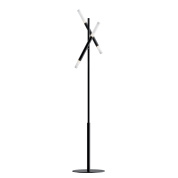 торшер с несколькими регулируемыми плафонами в черном металлическом корпусе