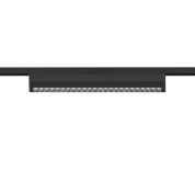 линейный магнитный светильник черного цвета с опаловым свечением 4000K для трека 48V