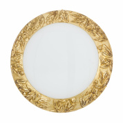 потолочный светильник круглый с золотистым ободком