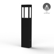 садовый боллард с прямоугольным корпусом чёрного цвета