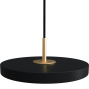 подвесной светильник с дисковым плафоном черного цвета