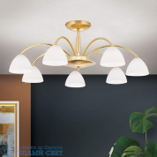 OPALDESIGN Orion люстра DLU 1600/7 gold-matt/438 opal золотой