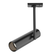 трековый прожектор чёрного цвета с удлинённым цилиндрическим корпусом однофазный Unity