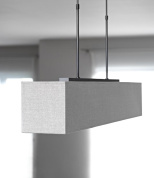 HENOUTMIRE 3 + lampshade medium Davidts lighting Henoutmire подвесной линейный светильник с прямоугольным абажуром