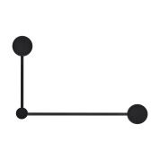 настенный светильник с двумя LED-модулями на угловом кронштейне в черной отделке
