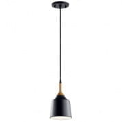 Danika 1 Light Mini Pendant Black подвесной светильник 43682BK Kichler