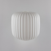 ребристый опаловый стеклянный плафон цилиндрической формы