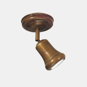 регулируемый потолочный спот из античной латуни с цилиндрическим корпусом