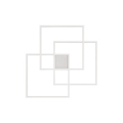 потолочный светильник с двойной квадратной рамкой белого цвета