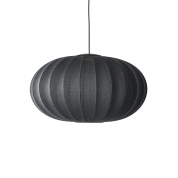 KWO76 BL LED Knit-Wit Made By Hand Подвесной светильник с овальным текстильным абажуром чёрного цвета с LED