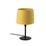 64311-39 SAMBA BLACK TABLE LAMP YELLOW RIBBONED LAMPSHADE ø настольная лампа Faro barcelona