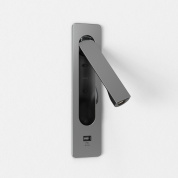 светильник для чтения с USB полированный хром