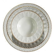 Peacock white & gold dinner plate тарелка, Villari