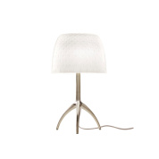 настольный светильник с рифлёным стеклянным абажуром цвета шампань