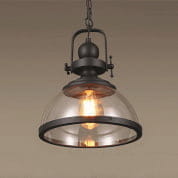 Vintage, Industrial Style, Decorative, Black Metal Pendant Light подвесной светильник Wood Mosaic Ltd
