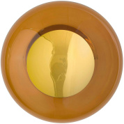 настенно-потолочный светильник с круглым глянцевым плафоном в медово-оранжевом цвете