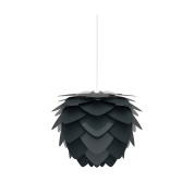подвесной светильник с плафоном из лепестков темно-серый
