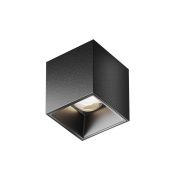 потолочный светильник квадратной формы черного цвета