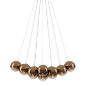 дизайнерская люстра с полированными бронзовыми элементами из стекла