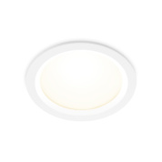 встраиваемый круглый потолочный светильник с рассеянным светом и плоским корпусом