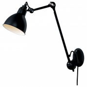 настенное бра с чёрным купольным плафоном