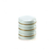 Chantilly macaron scented candle - aquamarine & gold ароматическая свеча, Villari