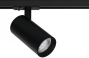 трековый спот на штанге чёрный удлинённый для однофазного трека